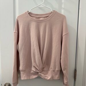 Women's Pink Twist Front Top